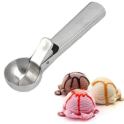 Fiittree Cuillère à glace Boules Cuillère à Crème Glacée en Acier Inoxydable pour des Cookies et Servir de la Glace, Sorbets, les Boulettes en Tout Genre Viande