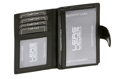 Credit Card Holder LEAS, Genuine Leather, black - ''LEAS Card-Collection''