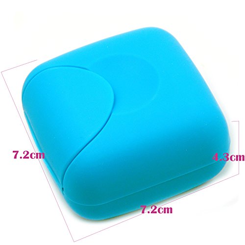 Reise Kunststoff Seife Kasten Schale Halter Container Aufbewahrungsbox mit Sperre Klein Blau - 2