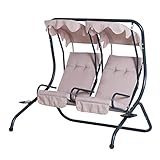 ✅Dimensiones totales: 170x136x170cm (LxANxAL), dimensiones del asiento: 62x52cm (LxAN), altura del asiento (sin cojín): 50cm, dimensiones de la bandeja: 15x25cm (LxAN). Capacidad máx. de carga de un asiento: 110kg.