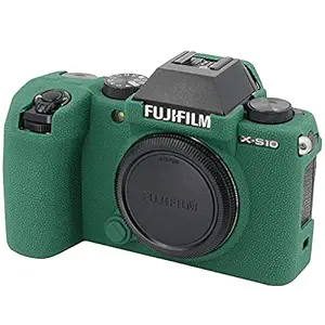 Soft Silicone Armor Skin Rubber Protective Camera Case Compatible with Fuji Fujifilm X-S10 XS10 (Green)