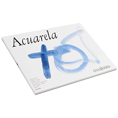 Bloc Encolado, 32,5x46 cm, 20 Hojas, Guarro Acuarela 60% Algodón, Grano Grueso 240g