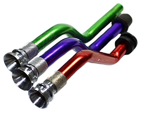 budawi® – Aluminium Chillum kompl. gebogen 16cm, 3 Farben Acryl-ersatz Chillum, Zylinder-Chillum - 2