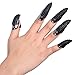 WLM Gothic Punk Retro 3 Sizes Rhinestone False Nail Claw Paw Talon Finger Ring Cosplay Decoration