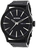 Nixon Herren-Armbanduhr XL Sentry SS Analog Quarz Edelstahl beschichtet A356001-00