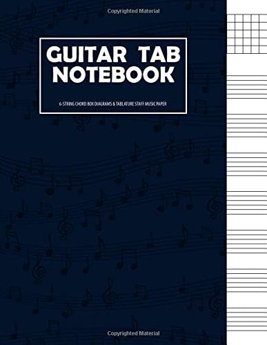 Guitar Tab Notebook: 6 String Guitar Chord and Tablature Staff Music Paper for Guitar Players, Musicians, Teachers and Students (8.5"x11" - 150 Pages) (Guitar Manuscript Books)