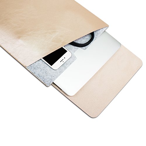 WALNEW 13 MacBook Pro 13 Zoll  A1706 A1708  Ver  ffentlicht in 2016 2017  Schutzh  lle  H  lle Sleeve Case  Cover  mit Zwei-Taschen-Design mit Gesch  