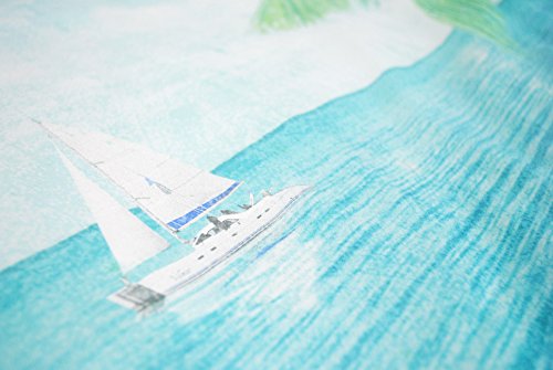 Satinbettwäsche 135×200 cm 100% Baumwolle Design „Palm Beach“ - 6