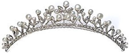 Rosie Fox Stunning Crystal Pearl Tiara on Comb wedding bridal prom hair accessory