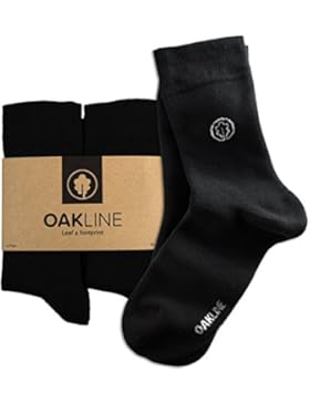 OAKLINE Thermo Warme Winter Socken - uni als Damen- und Herrensocken mit 91% Baumwolle - 4 Paar