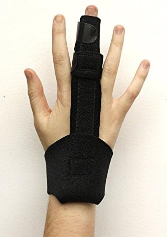 Trigger Finger Splint：Adjustable Trigger Finger Splint Support Brace With Innovative Foam for Pain Relief (For Four Fingers Black)