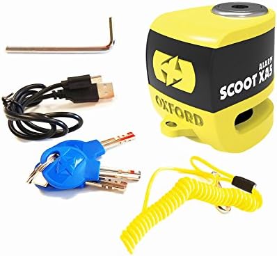 BMW K1200R Oxford SCOOT XA5 Alarm Disc Lock Security Motorcycle Yellow LK287