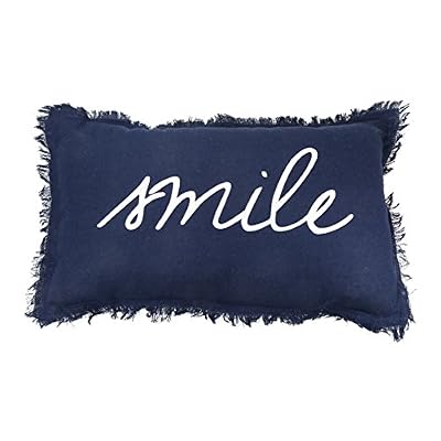 Enjoy Home TEXTBM030050 Coussin Coton Bleu Marine 50 x 30 cm