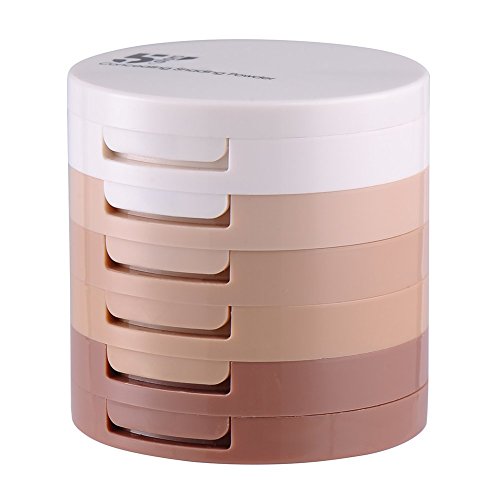 5 in1 Concealer Trimmen Pulver Abdeckcreme Paletten Whitening Oil Control Pressed Powder 5 Farben - 2