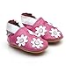 Soft Leather Baby Shoes Little Flowers Pink 12-18 months