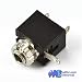 Produktbild 2,5 mm mono Jack Socket vernickelt Lötzinn Terminal Panel Mount