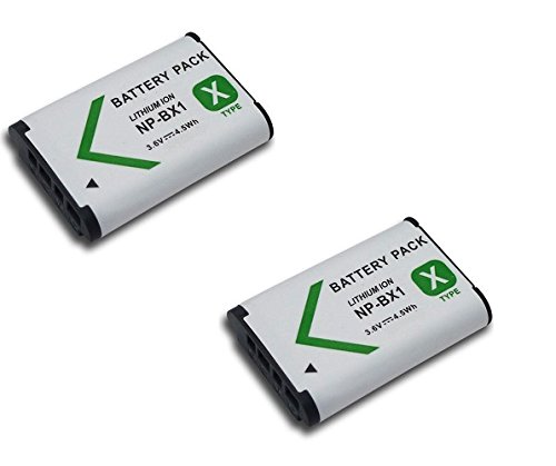 Maxsimafoto® - 2x (Twin Pack) NP-BX1, NPBX1, 1240mAh - Sustitución de litio Li-on de la cámara digital batería de repuesto para Sony DSC-RX1, RX100, RX100 DSC-, HX50, HX300, WX300, WX350, HX400, H400