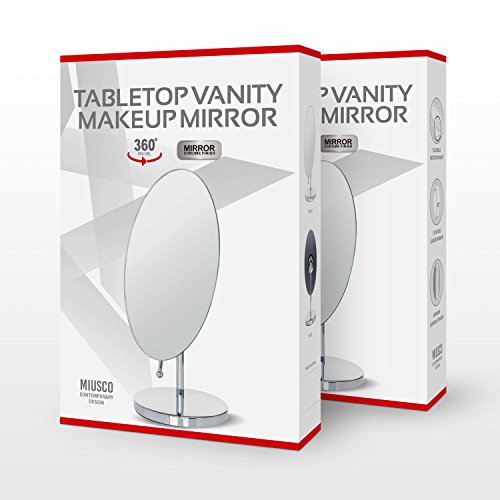 Miusco TabletopMakeupKosmetik Spiegel, Oval, 9.8×6.3 Zoll - 6