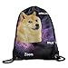 Produktbild gthytjhv Egg and Bacon Printed Cute Drawstring Backpack Boys Capacity Travel Bag Tote Gymnastics 16.9" 14" Shiba Inu 38 Lightweight Unique 16.9x14.2