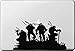 Produktbild Vati Blätter Removable Vier Teenage Mutant Ninja Turtles Vinyl Aufkleber Kreative Aufstieg Pictures Aufkleber Haut Kunst Schwarz für Apple Macbook Pro Air Mac 13 "15" Zoll / Unibody 13 "15" Zoll-Laptop