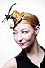 Produktbild DRESS ME UP – Fascinator Miniatur Hut Mini Zylinder Gold Lametta Tinsel Damen Burlesque Feder Tüll H33