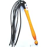 Martinet / Klopfpeitsche, Peitschenstiel aus Holz, 10Riemen aus Leder, hergestellt in Frankreich