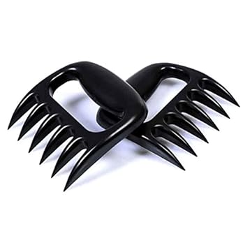 Set Von 2 Br Krallen Bbq Fleisch Handler Gabeln Pulled Pork Aktenvernichter Klauen Fr Carving Schnitzel Fleisch Schwarz