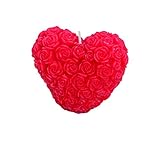 TPFNet 1 Stück Teelicht Herz rot groß - Teekerzen Herz rot...