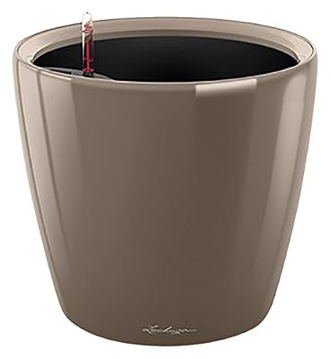 LECHUZA 16025 Classico Premium LS 21 Kit Complet Taupe Brillant, Espresso Métallisé