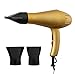 Produktbild Super Negative Ionen Haartrockner Profi Fön Mit DC-Motor Und Stylingdüsen 2000W, ( Golden)