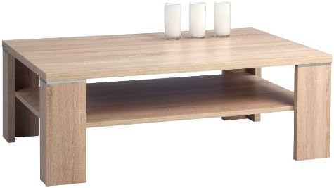 HomeTrends4You 221942 Coffee Table 110 x 40 x 70 cm Sonoma Oak Finish