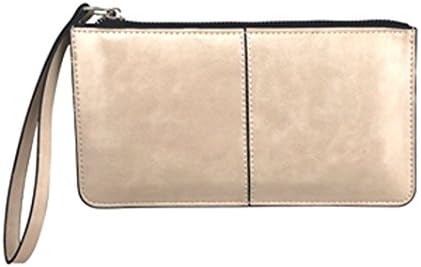 Fat Giraffe Large Ladies Zip Round Purse Bag Organiser with Wrist Strap (Mink)