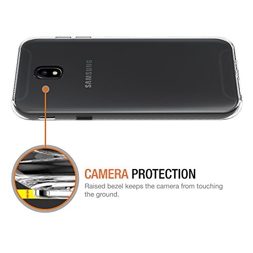 iVoler Funda Samsung Galaxy J7 2017  Slim Fit Samsung Galaxy J7 2017 Funda Carcasa Case Bumper con Absorci  n de Impactos y Anti-Ara  azos Espalda Case Cover para Samsung Galaxy J7 2017 -Transparente