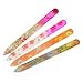 Pinzhi® 4pcs Multicolor Crystal Glass Professional Nail Art Files Manicure Pedicure Beauty Tool Kit(Random Color)