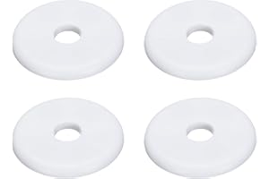 sourcing map 4pcs Wall Split Flange 70mm / 2.8" OD Escutcheon Plate ABS Round Self-Adhesive Plumbing Cover Plates for 16mm / 0.6" Dia Water Pipe Faucet Decoration Accessories, White