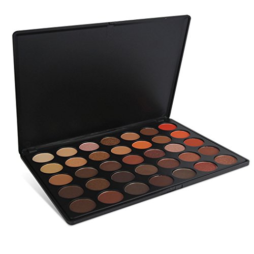 CRAVOG 35 Farben tragbare Schimmern/Matte Lidschatten Palette mit Travel-Größe Eyeshadow - 6