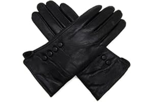 THE LEATHER EMPORIUM Ladies Womens Premium Quality Genuine 4 Button Leather Gloves