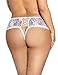 Produktbild Neue Damen Plus Größe Weiß Spitze Schritt offen Lace Up Back Panty Slip Boy Shorts Unterwäsche Dessous Hochzeit Größe XL UK 12–14