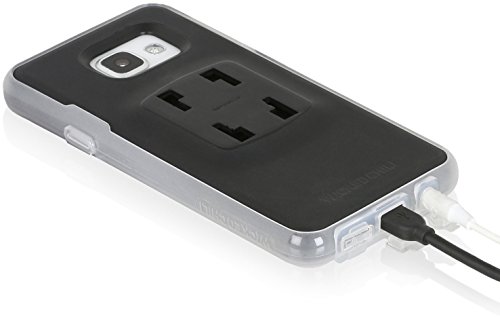 QuickMOUNT 3.0 Fahrrad Halterung fÃ¼r Samsung Galaxy S7 (SM-G930F) Bike Kit mit Case und RegenhÃ¼lle (Handyhalterung, Ladekabel- und KopfhÃ¶rer Anschluss) schwarz / matt