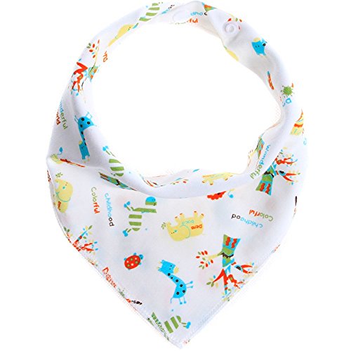Labebe – Baby Dreieckstuch Lätzchen Spucktuch 10er Pack mit süßen Motiven aus 100% Baumwolle - 9