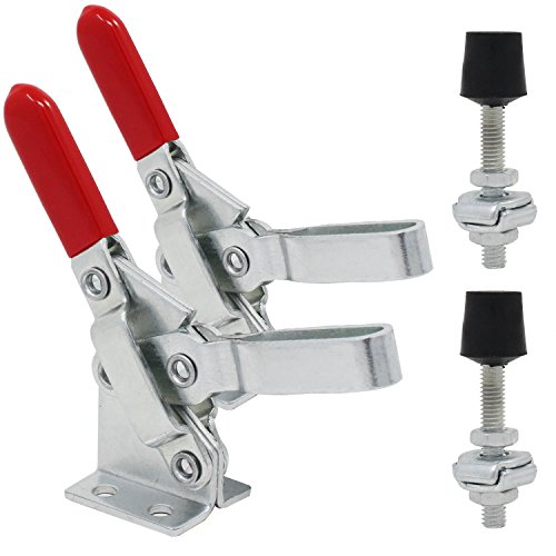 Short Bar mit Flansch Basis Horizontal Schnellspanner Red 4er Pack (2 pack)