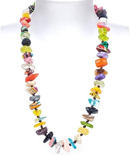 Jackie Brazil pop art small stones necklace (long)