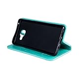 FESELE Rose Blume Schutzhülle für [Samsung Galaxy A3 2017] Brieftasche Hülle Leder Tasche Flip Case Handyhülle mit Standfunktion und Magnetverschluss Muster, Samsung Galaxy A3 2017 Schmetterling Butterfly Rose Flower Strap Bookstyle Retro Flip Hülle Wallet Cover Kartenfach Ledertasche Leder-Mappen-Karten-Slot-Abdeckung für Samsung Galaxy A3 2017 + Blau Eingabestift Stylus Touch Pen-Grün - 4