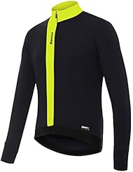 Maillot De Ciclismo De Manga Larga Santini 2017 Origine Winter Amarillo (Xxl , Negro)