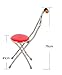 Produktbild GBT Faltende Reise-Cane Walking-Stick Seat Camp Hocker Stuhl Wandern Stick Cane,Rot