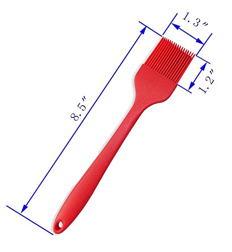 HelpCuisine [4er-Pack] Küchen Silikon Backpinsel/grillpinsel- BBQ Barbecue Pinsel Fleischpinsel Bratenpinsel hitzebeständig Küchenpinsel Kochpinsel in 4 tollen verschiedenen Farben - 4