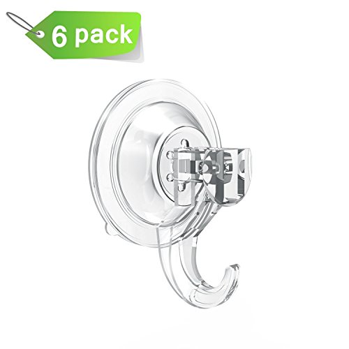 Budget&Good 6 Stück praktische Haken Saugnapf Saughaken Handtuchhalter Selbstklebend an glänzenden Wand Fliesen Spiegel Schrank
