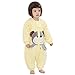 Produktbild Baby Schläfsack winter mit Füßen kinder schlafanzug Baumwollen Junge Mädchen Lange Ärmel pyjama/overall /Strampler.Schneeanzüge.Bär. (L:95 - 115cm3-4 jährige,Gelb)