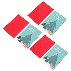 Christmas Honeycomb 3D Greeting Card 3 Set Xmas Stereo Blessing Cards with Envelope Festival Greeting Cards Card for Adults Kids B Style