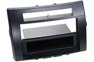 ACV Electronic Façade d'autoradio 2 DIN pour Toyota Corolla Verso 2004-2009 Noir + casier de rangement